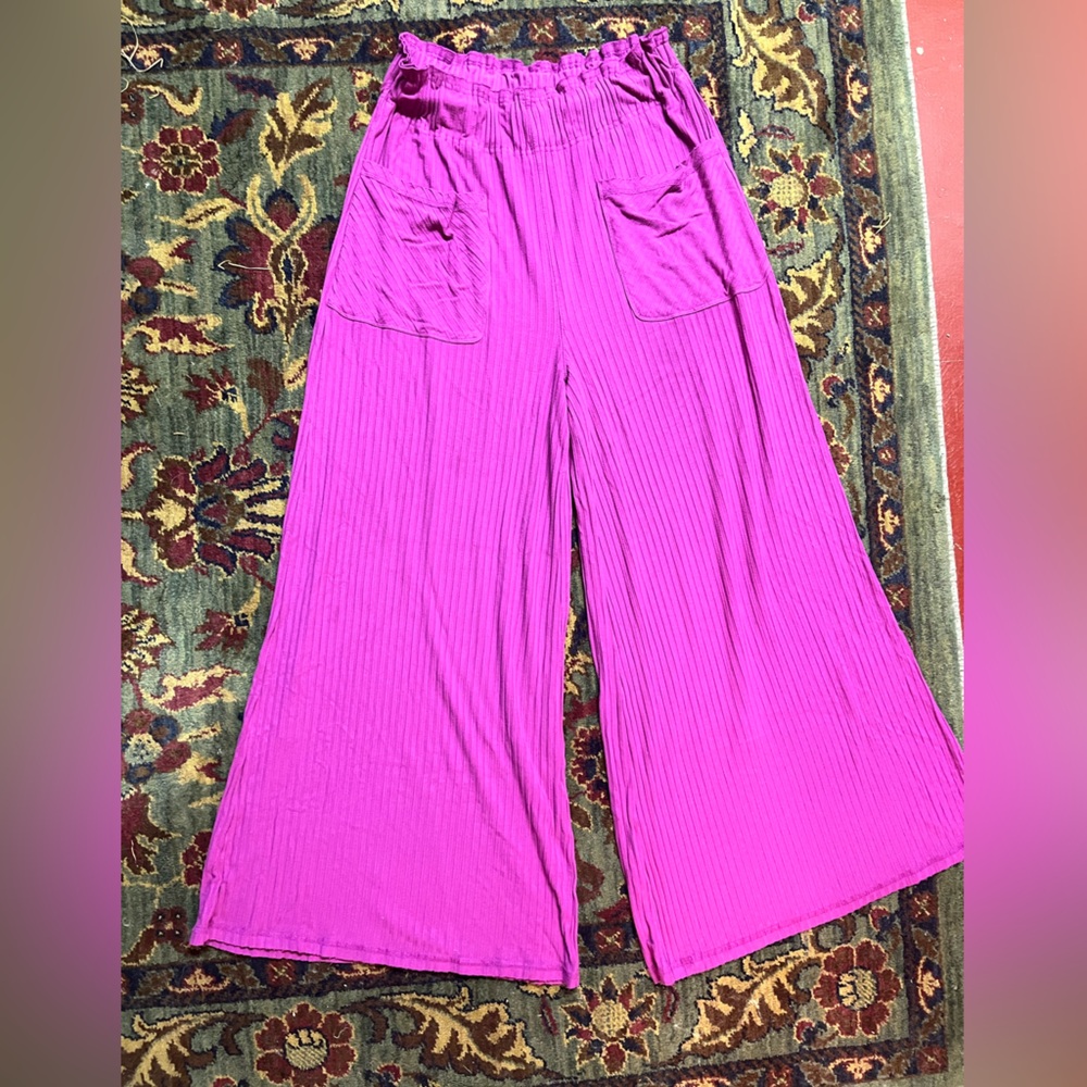 Free People Movement Vibrant Pink Women's Wide-Leg Pants